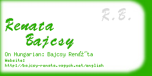 renata bajcsy business card